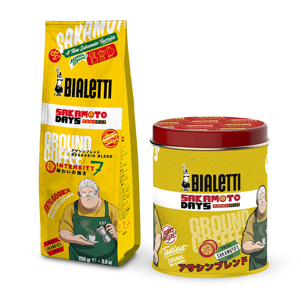 Bialetti x Sakamoto Days Ground Coffee and Gift Tin